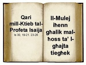 Qari IlMulej millKtieb talienn Profeta Isaija galik mal