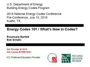 U S Department of Energy Building Energy Codes