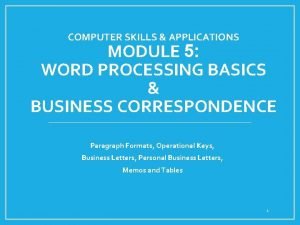 Word processing packages Word processing packages