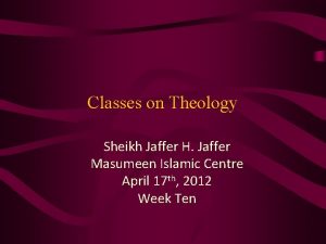 Sheikh jaffer h. jaffer