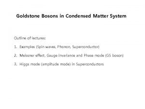 Bosons examples