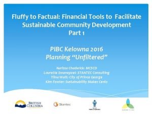 Fluffy to Factual Financial Tools to Facilitate Sustainable