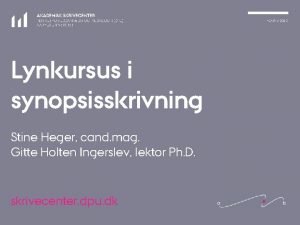 Institut for uddannelse og pædagogik Institut for uddannelse og pædagogik