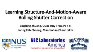 Rolling shutter correction