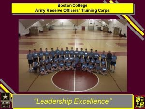 Boston College Army Reserve Officers Training Corps Leadership