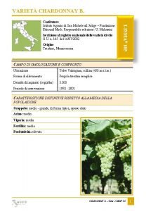 VARIET CHARDONNAY B Iscrizione al registro nazionale delle