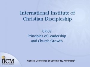 International institute of christian discipleship