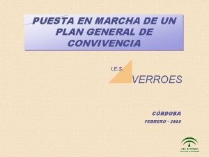 PUESTA EN MARCHA DE UN PLAN GENERAL DE