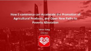 How Ecommerce can Accelerate the Promotion of Agricultural