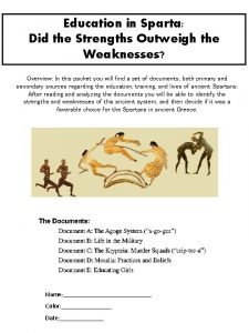 Sparta weaknesses