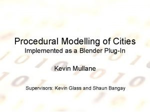 Procedural modeling blender