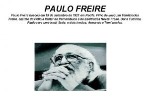 Paulo freire nasceu