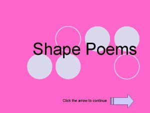 Simple shape poems