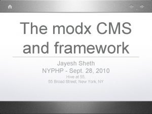 Modx framework