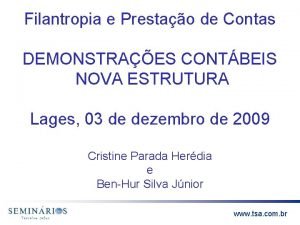 Filantropia e Prestao de Contas DEMONSTRAES CONTBEIS NOVA