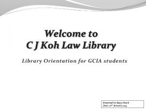 C j koh law library