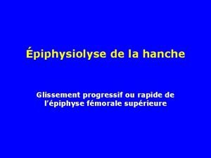 Epiphysiolyse