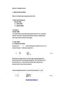 MODUL 12 FISIKA DASAR I 1 Tujuan Instruksional