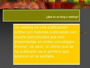 Que es un blog