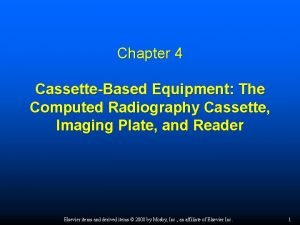 Computed radiography cassette