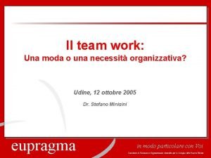 Il team work Una moda o una necessit