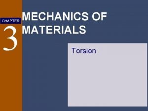Torsion mechanics of materials