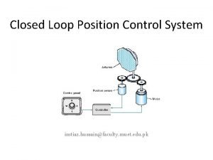 Closed Loop Position Control System imtiaz hussainfaculty muet