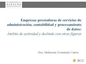 Empresas prestadoras de servicios de administracin contabilidad y