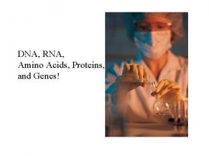 DNA RNA Amino Acids Proteins and Genes DNA