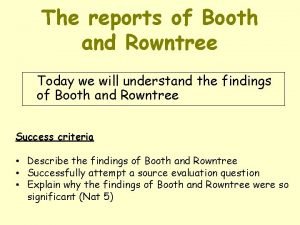 Booth and rowntree