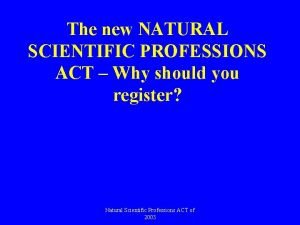 Certificated natural scientist