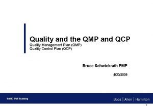 Qcp quality control plan