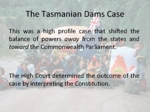 Tasmanian dams case