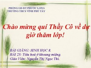PHNG GDT PHC LONG TRNG THCS VNH PH