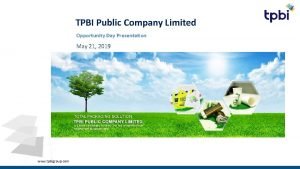 Tpbi public company limited