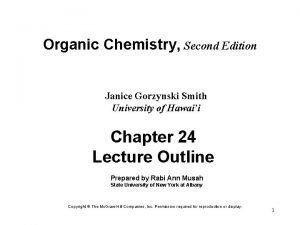 Organic Chemistry Second Edition Janice Gorzynski Smith University Organic Chemistry Second Edition Janice Gorzynski Smith University