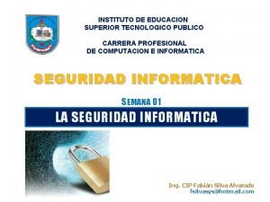 INSTITUTO DE EDUCACION SUPERIOR TECNOLOGICO PUBLICO CARRERA PROFESIONAL