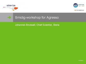 www steria no Smidigworkshop for Agresso Johannes Brodwall