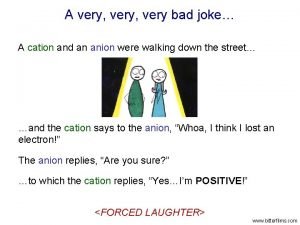 A very very bad joke A cation and