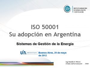 ISO 50001 Su adopcin en Argentina Sistemas de