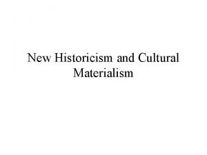 New historicism theorists