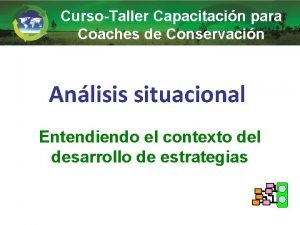 CursoTaller Capacitacin para Coaches de Conservacin Anlisis situacional