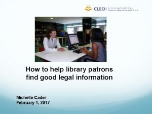 How to help library patrons find good legal