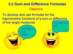 Sum or difference formula