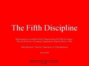 The fifth discipline summary