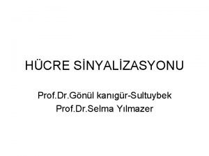 HCRE SNYALZASYONU Prof Dr Gnl kangrSultuybek Prof Dr