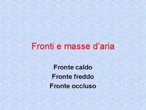 Fronte occluso