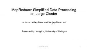 Mapreduce simplified data processing on large clusters