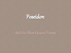 Poseidon And the Other Oceanic Powers trident Poseidon