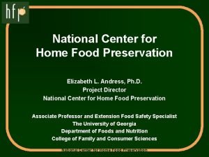 National food preservation
